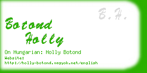 botond holly business card